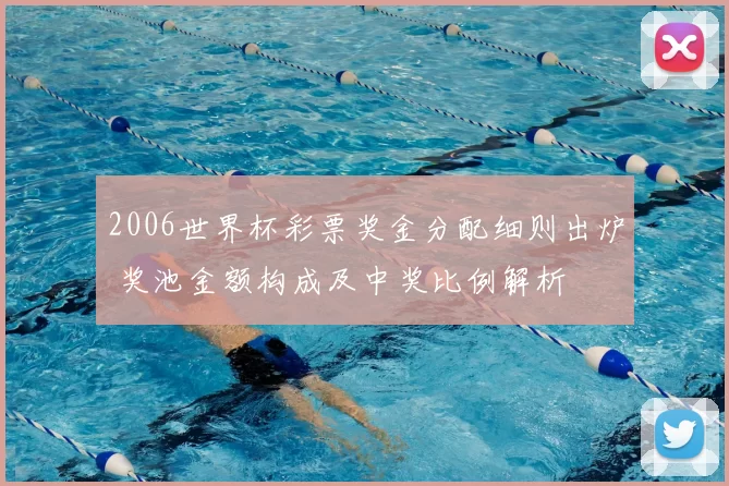 2006世界杯彩票奖金分配细则出炉 奖池金额构成及中奖比例解析